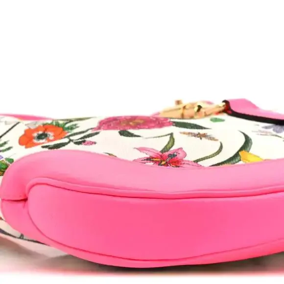 Gucci Canvas Flora Medium Jackie Hobo #235271G12B - Picture 10 of 10